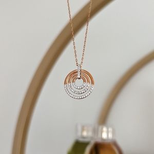 SWAROVSKI | White Rose Gold-Plated Circle Pendant Necklace